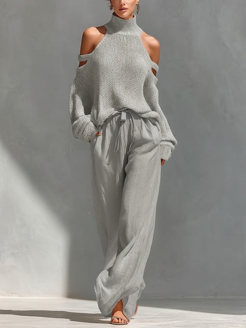 Camila - Conjunto moderno de punto y lino